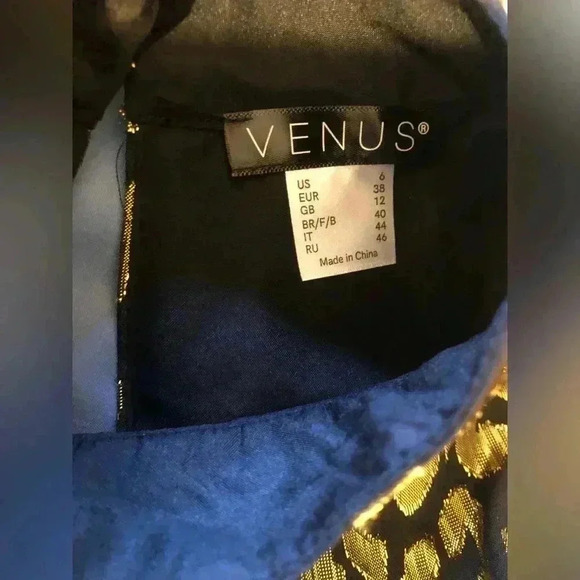 Gold and Black Top with ruffle top size 6 - Picture 13 of 16